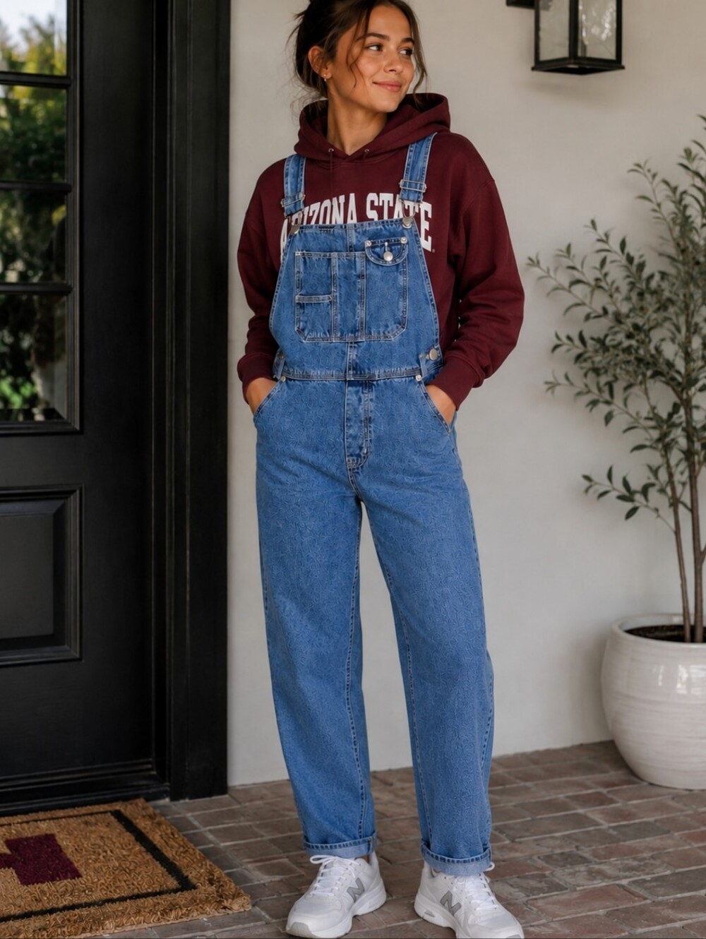 NWT!! BACK TO SCHOOL. Arizona Jean Company Blue Denim Overalls GIRLS MEDIUM. - Picture 7 of 16